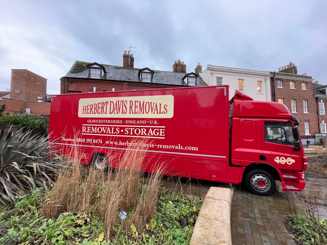 A Herbert Davis lorry in the current red livery